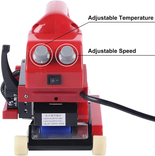 Miniatura 5 de Máquina de soldadura de geomembrana 800W, 0~842.0 °F/32~842℉ Kit de herramientas de soldadura de cuña caliente, máquina de soldadura de sellado