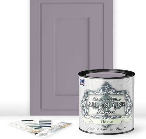 Miniatura 31 de Pintura TODO EN UNO, Abbey (gris cálido), Muestra de 8oz - Pintura duradera para gabinetes y muebles. Imprimación y capa superior incorporadas,