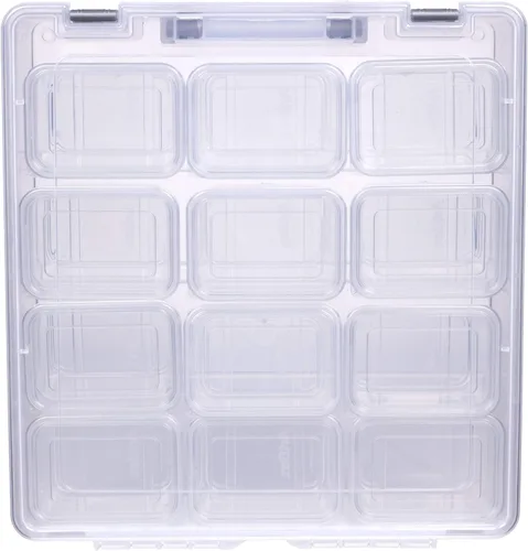 Miniatura 18 de AB Designs 6967ABD Super Satchel con 9 contenedores mezclados en el interior, contenedor apilable para organización de almacenamiento en el hogar