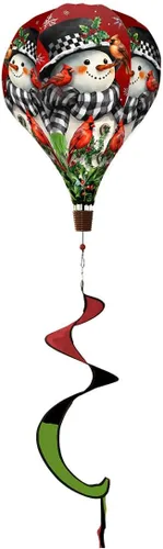 Miniatura 3 de Cardinals Deluxe Manga de Viento de Globo Aerostático de Invierno Remolino de Viento Remolino de Viento 54" x 12" Briarwood Lane W00069