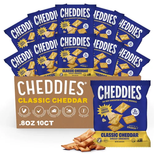 Miniatura 16 de Cheddies, Galletas de queso cheddar 100% naturales con proteína, queso cheddar, 4.2 onzas, 6g de proteína, bajas en carbohidratos
