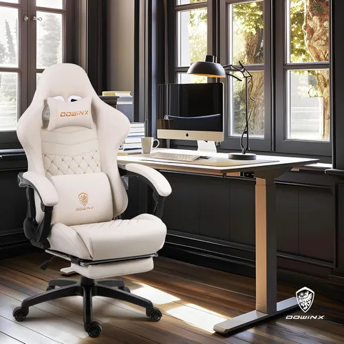 Miniatura 2 de Dowinx Silla de Juegos Grande y Alta, Silla Ergonómica para Computadora con Reposapiés y Soporte Lumbar de Masaje, Respaldo Alto, Cómoda Silla