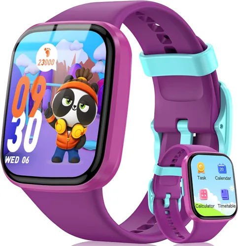 Miniatura 8 de Reloj inteligente para niños, no necesita aplicación/teléfono, pantalla táctil HD, rastreador de actividad física con frecuencia cardíaca, monitor