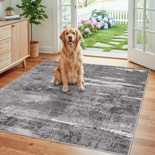 Miniatura 27 de Alfombra lavable para pasillo de 3 x 12 pulgadas, alfombras abstractas modernas con parte trasera antideslizante, alfombra ultra suave para cocina