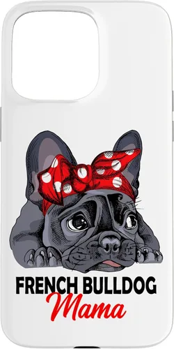 Miniatura 30 de iPhone 13 Pro Max Frenchie Mama Lindo Bulldog Francés Perro Mamá Divertido Estuche de Regalo para Mujer