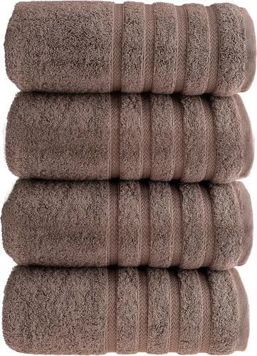Miniatura 50 de HALLEY Paquete de 4 toallas de mano turcas de alta calidad (4 piezas) de 650 GSM, altamente absorbentes, súper suaves, 100% algodón, 4 toallas