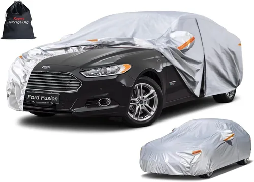 Miniatura 122 de Kayme - Cubierta completa impermeable de 6 capas para automóvil, apta para todo clima, protección para exteriores contra lluvia, rayos ultravioleta