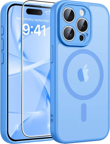 Miniatura 89 de FNTCASE - Funda para iPhone 16 Pro: magnética, mate, translúcida, de grado militar, protectora contra caídas, resistente, fina, duradera y a prueba