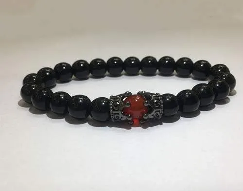 Miniatura 8 de LIDU Pulsera de amor de tamaño King y Queen Teir Friendship de 0315in Cristal Piedras semipreciosas