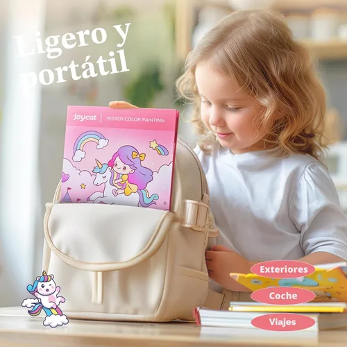 Miniatura 6 de JoyCat Libros de pintura con agua para colorear para niños pequeños, juegos de pintura de acuarela para niños de 3 a 5 4 a 8 años, actividades