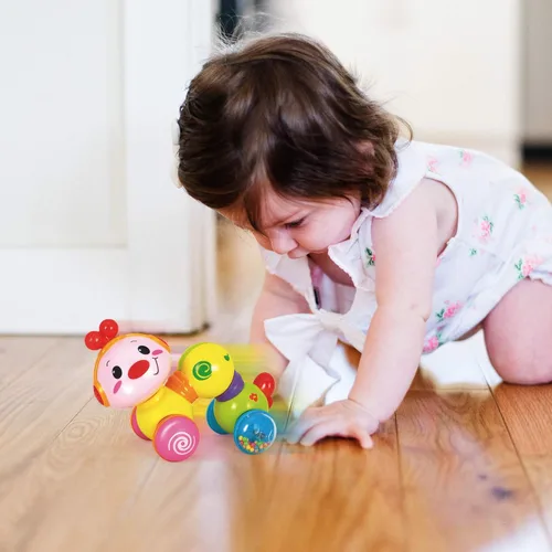 Miniatura 6 de Stone and Clark Juguete musical de oruga Press & Go, juguetes para bebés de 6 a 12 meses, juguetes para bebés de 6 a 12 meses, juguetes infantiles