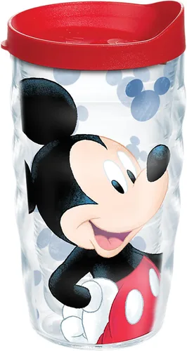Tervis Vaso aislado de doble pared Disney Groovin Mickey hecho en Estados Unidos mantiene las bebidas frías y calientes, 10 onzas, ondulado, clásico