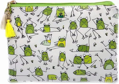 Miniatura 8 de Bonita bolsa pequeña de cosméticos, mini bolsa de maquillaje para mujeres y niñas, bolsa pequeña de aseo de viaje de cuero PU, organizador