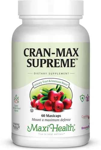 Maxi-Health CranMax Supreme Cranberry Suplemento Cápsulas - Tracto urinario y apoyo inmunológico - 60 unidades - 1 mes de suministro