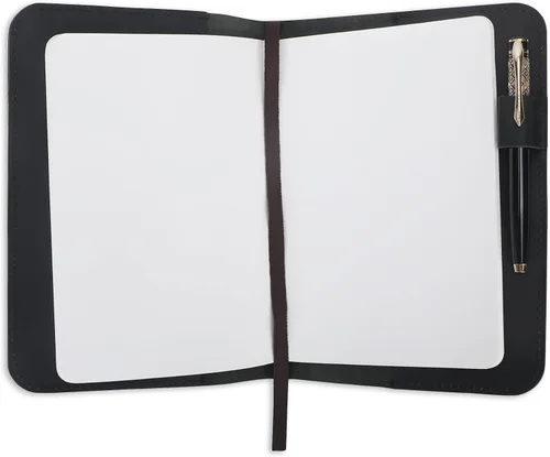 Miniatura 7 de Funda de cuero para diario A5, Funda de diario recargable para A5 grande y mediano, Funda de cuaderno de cuero hecha a mano, Diario encuadernado