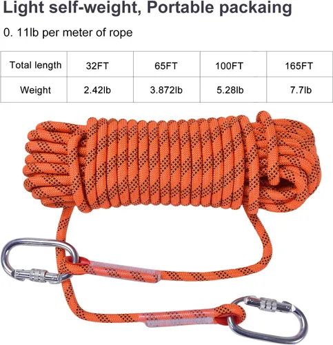 Miniatura 4 de Cuerda de Escalada, Cuerda de Rapel Naranja