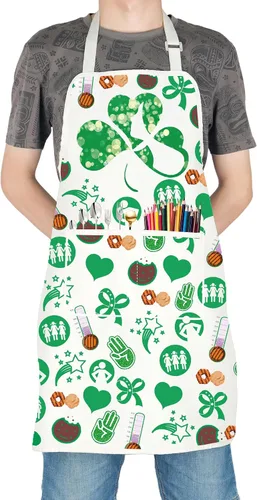 TOBGBE Troop Leader Gifts Apron Dealer Pockets Apron for Chaos Coordinator Boss Manager Gift