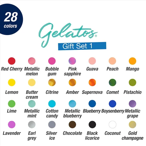 Miniatura 2 de Faber-Castell Set de regalo Gelatos: 28 crayones de gel de acuarela y suministros de arte para pintura, dibujo y diario, lápices de pigmentos