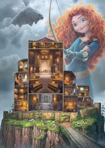 Miniatura 2 de Ravensburger Disney Castle Collection: rompecabezas de 1000 piezas Mérida para adultos Tecnología única Softclick Imágenes vibrantes y sin