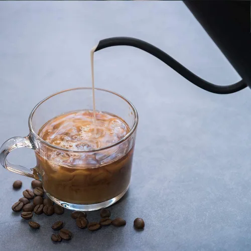 Miniatura 5 de Easyworkz Calibre cuello de cisne verter sobre la tetera de café de acero inoxidable de 12 onzas con boquilla larga y estrecha