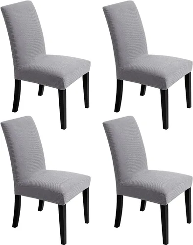 Miniatura 8 de Fundas para silla de comedor – Fundas elásticas para silla, protector decorativo impermeable, desmontables, lavables y elásticas, de licra