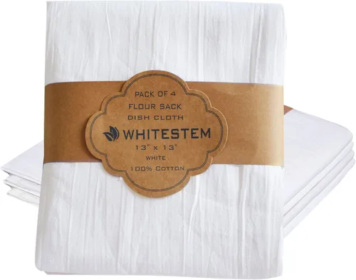 Miniatura 36 de Toallas de saco de harina, toalla de té para manualidades, toalla de cocina, toallas de secado de platos, toalla de algodón en blanco para bordado