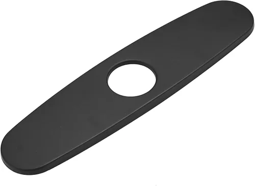 Cubierta de agujero cubierta placa de cubierta para grifo de baño o grifo de cocina de un solo agujero, 10 pulgadas acero inoxidable negro WF-4102R