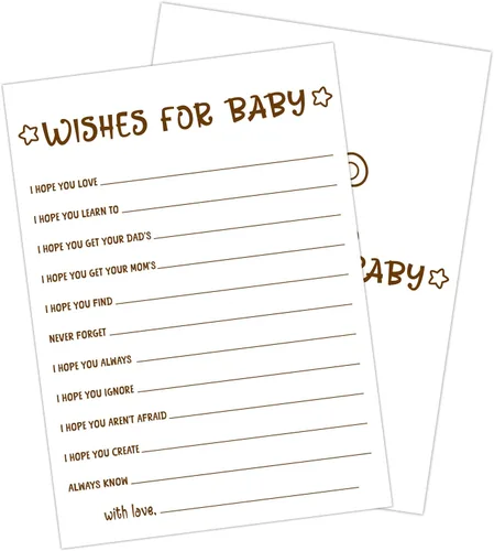 Miniatura 10 de 30 PCS Tarjetas de Predicciones y Consejos de Bebé Oso, Juego de Baby Shower para Niño Niña, Neutral de Género Fiesta de Revelación de Género
