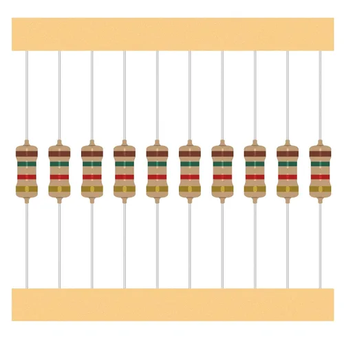 Miniatura 4 de Kit de resistencias de 25 valores 1/2W de Allecin, desde 1 ohmio hasta 1M ohmios, resistencias de película de carbono de 1/2 vatio 5%, surtido