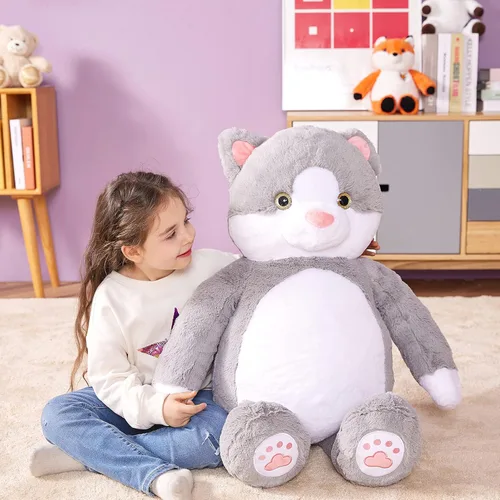 Miniatura 2 de IKASA Juguete de Peluche de Gato Gigante, Gatito Grande Lindo de 30", Juguetes Suaves Jumbo Enormes, Peluche Esponjoso Gordito de Gran