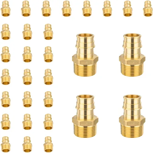 Miniatura 35 de Paquete de 2 accesorios de expansión Niikappu Pex-A, adaptador de flujo completo NPT hembra de 1 pulgada Pex-A x 1 pulgada, accesorio de tubería