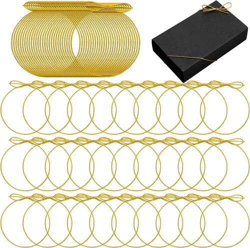 Miniatura 11 de Berlune 120 lazos elásticos para cajas de regalo, lazos elásticos con lazos preatados de 20 pulgadas de cinta elástica de 20 pulgadas de cinta