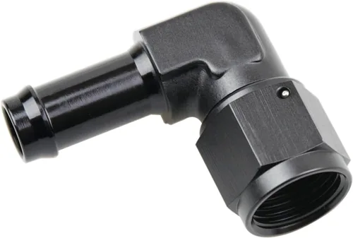 Miniatura 16 de Recta 6AN hembra giratoria a 1/4 "empuje en manguera adaptador de montaje de púas aluminio negro