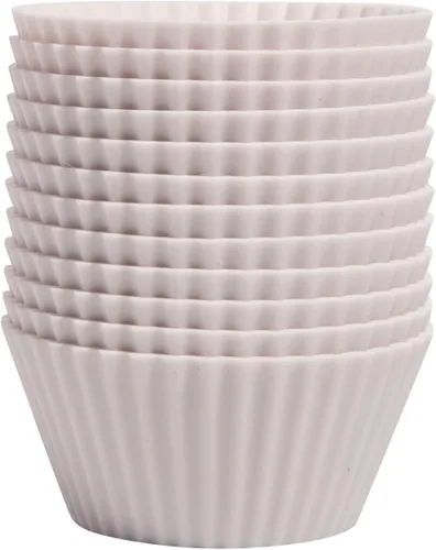 The Silicone Kitchen Vasos de silicona reutilizables para hornear, no tóxicos, sin BPA, aptos para lavavajillas, regulares, paquete de 12, color