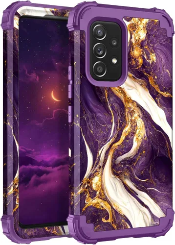 Miniatura 131 de Hocase Funda para Galaxy A37 5G, protección resistente a prueba de golpes, parachoques de goma de silicona suave+funda protectora híbrida