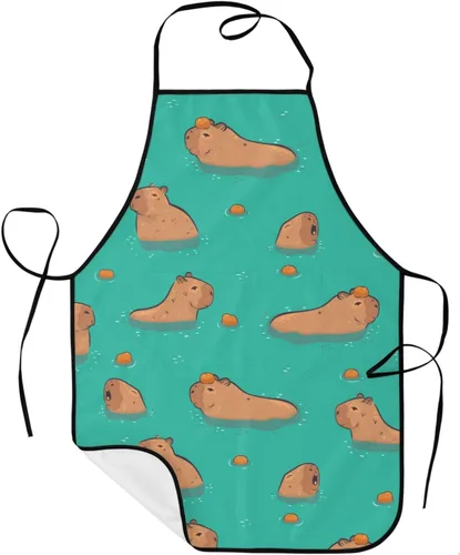 Miniatura 29 de Sigouyinei Delantales para mujeres con bolsillos, delantal para hombres, delantal adecuado para chefs camareros, técnicos de uñas para hornear