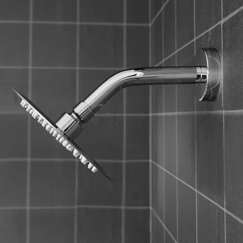Miniatura 6 de NearMoon Brazo de ducha con brida, hecho de tubo extensor de extensión de ducha de acero inoxidable 304, montado en pared para cabezal de ducha fijo