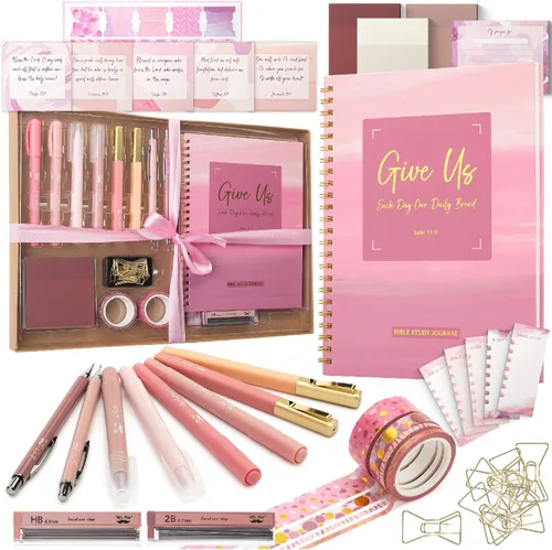 Mr. Pen - Kit de diario bíblico para mujeres, resaltadores bíblicos y bolígrafos sin sangrado, notas, pestañas, cinta washi y diario para Múltiples