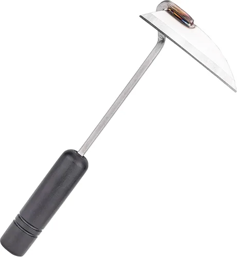 Miniatura 2 de Nisaku NJP100 Nejiri Gama - Rascador de mano con 4 hojas de ancho, haya lacada de 4.5 pulgadas, mango de acero inoxidable/madera negra