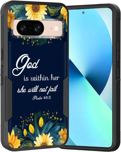 Miniatura 122 de Funda para Pixel 6A, Híbrida de Doble Capa de Servicio Pesado Resistente a Prueba de Golpes PC Duro + Funda Protectora de Silicona Suave para Google
