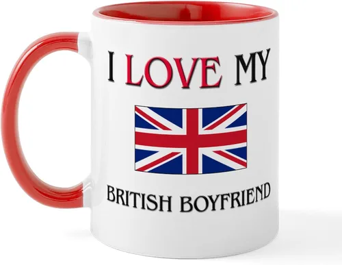 Miniatura 32 de CafePress Born American, British By Hea Taza de café de cerámica de 11 oz (11.0 fl oz)