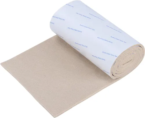 Almohadillas de fieltro para muebles, cinta de fieltro cortable antideslizante autoadhesiva beige, rollo de tiras de fieltro de alta resistencia