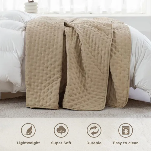 Miniatura 4 de Andency Juego de ropa de cama beige tamaño King (106 x 96 pulgadas), colcha de 3 piezas suave y ligera, colcha de verano bohemia tamaño King