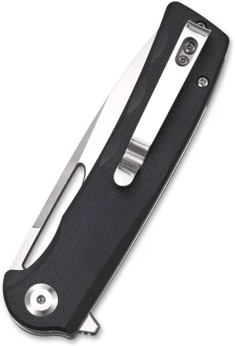 Miniatura 4 de Sitivien Cuchillo plegable ST126, hoja de satén D2+asas G10, bloqueo de forro, clip de bolsillo de transporte profundo para exteriores y EDC (negro)