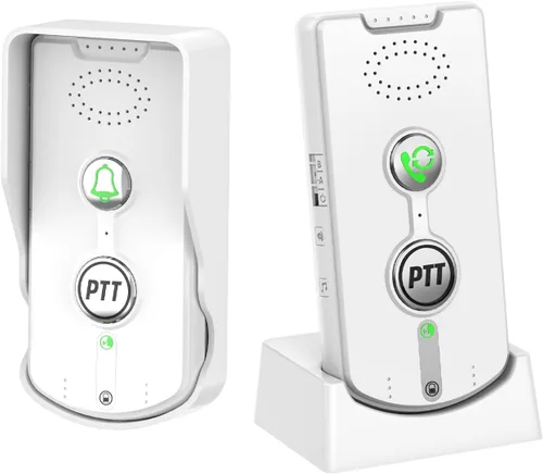 Miniatura 8 de Timbre de puerta inalámbrico, intercomunicador de 2 vías, puerta de comunicación, timbre con altavoz con control de volumen de largo alcance de 3280