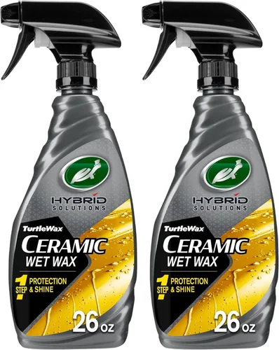 Miniatura 7 de Turtle Wax Hybrid Solutions - Cera húmeda de cerámica, cera en aerosol para automóvil para brillo intenso de 1 paso y protección de revestimiento
