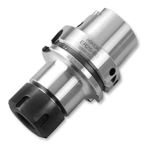 Miniatura 11 de HSK63A ER Portaherramientas con tuerca deslizante, HSK63A-ER20-100 Soporte de bloque de portabrocas G2.5/25000 RPM Aplicar para máquina herramienta