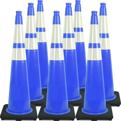 Miniatura 32 de Conos de Tráfico de PVC Naranja/Verde Fluorescente, Cono de Estacionamiento con Base Negra Pesada Estructuralmente Estable Resistente a