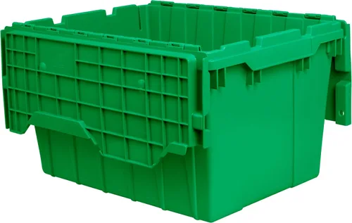 Miniatura 9 de Contenedor de plástico para almacenamiento y distribución 39120 de Akro-Mils, con tapa con bisagras, de 21.5 x 15 x 12.5 pulgadas, 6 unidades Verde