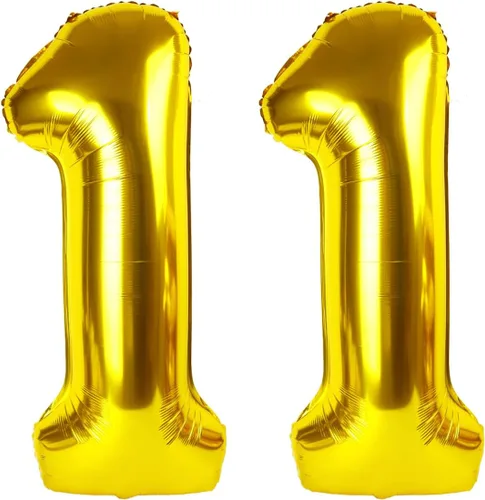 Miniatura 451 de Globo de cumpleaños número 4 dorado de 40 pulgadas, globos gigantes del número cuatro 14 24 34 40 44 2024, globos grandes de lámina de mylar para Oro